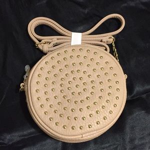 Neiman Marcus studded canteen Crossbody bag